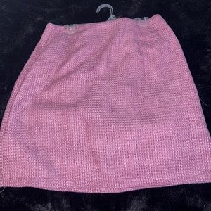 Pink lily tweed skirt